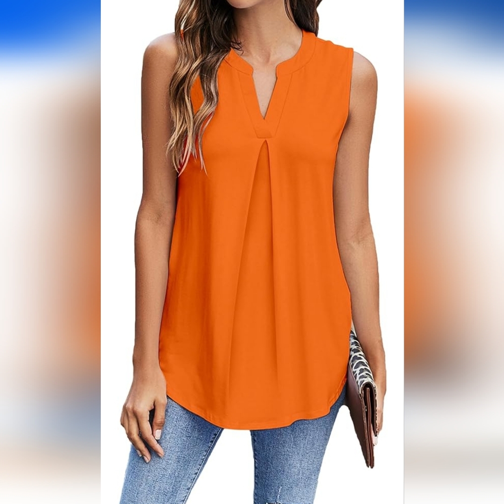 Newchoice Womens Tank Tops V Neck Sleeveless Summer Shirts Loose Casual Tops